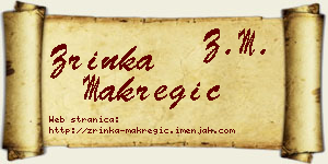 Zrinka Makregić vizit kartica